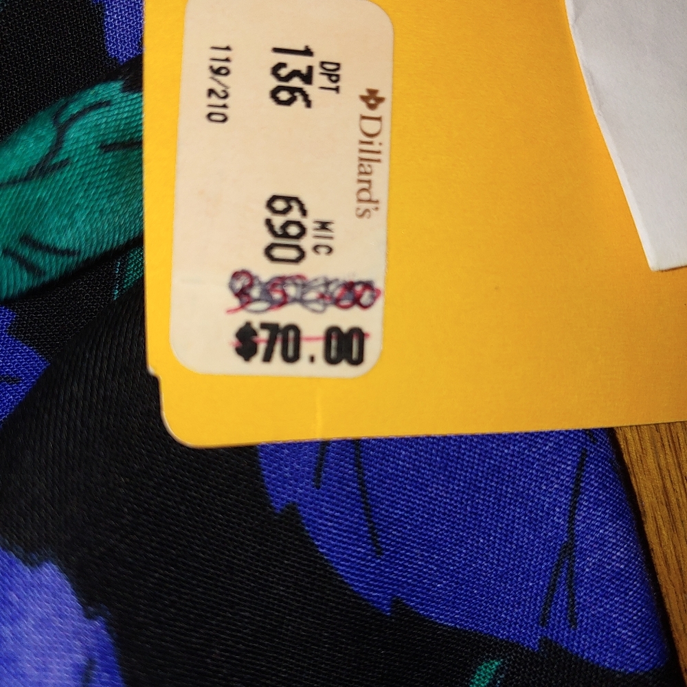 NEW Vtg. Leslie Fay Collections Dress Size 14 Mult colored -478 - Picture 8 of 11